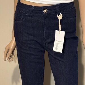 CHARLIE B Dark Blue Straight Leg Jeans